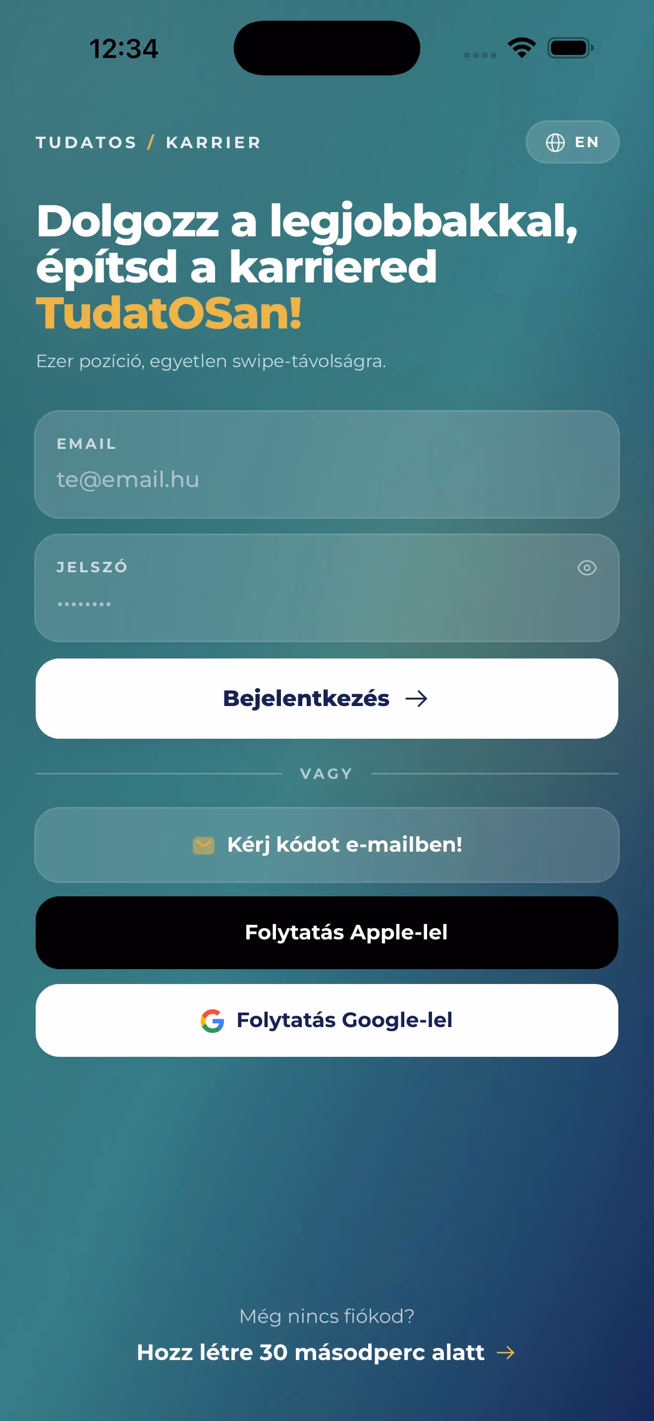 TudatOS Diákmunka app