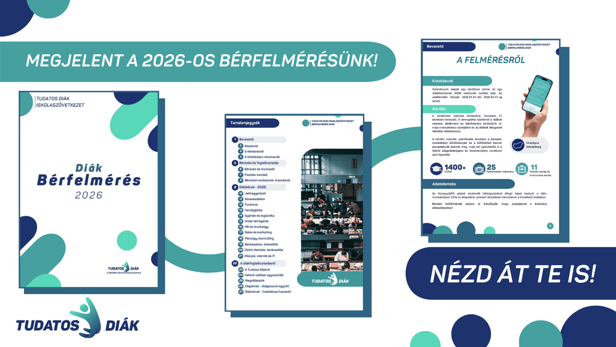 Tudatos Diák Bérfelmérés 2025 — Diákbérek, trendek és munkaerőpiaci elemzés