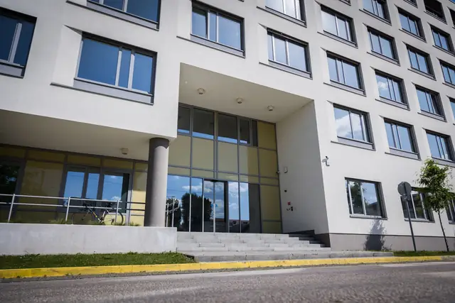 Main entrance of the Alphagon office building